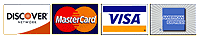 Visa/MasterCard/AmExpress/Discovery